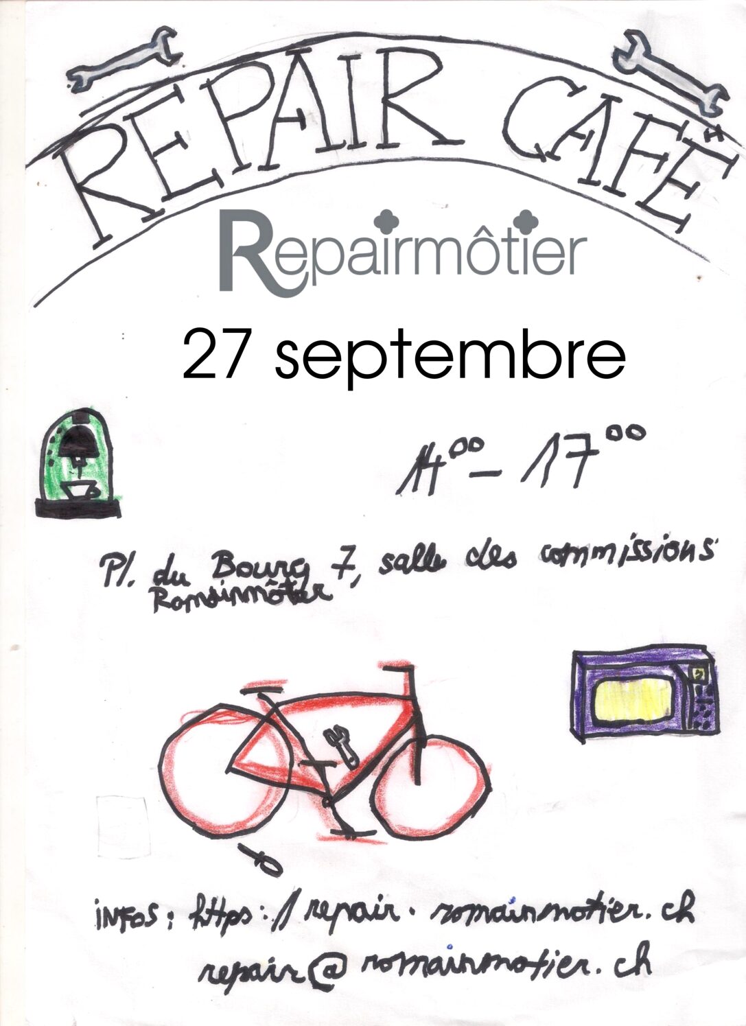 Affiche Repair café 27.09.26 fin
